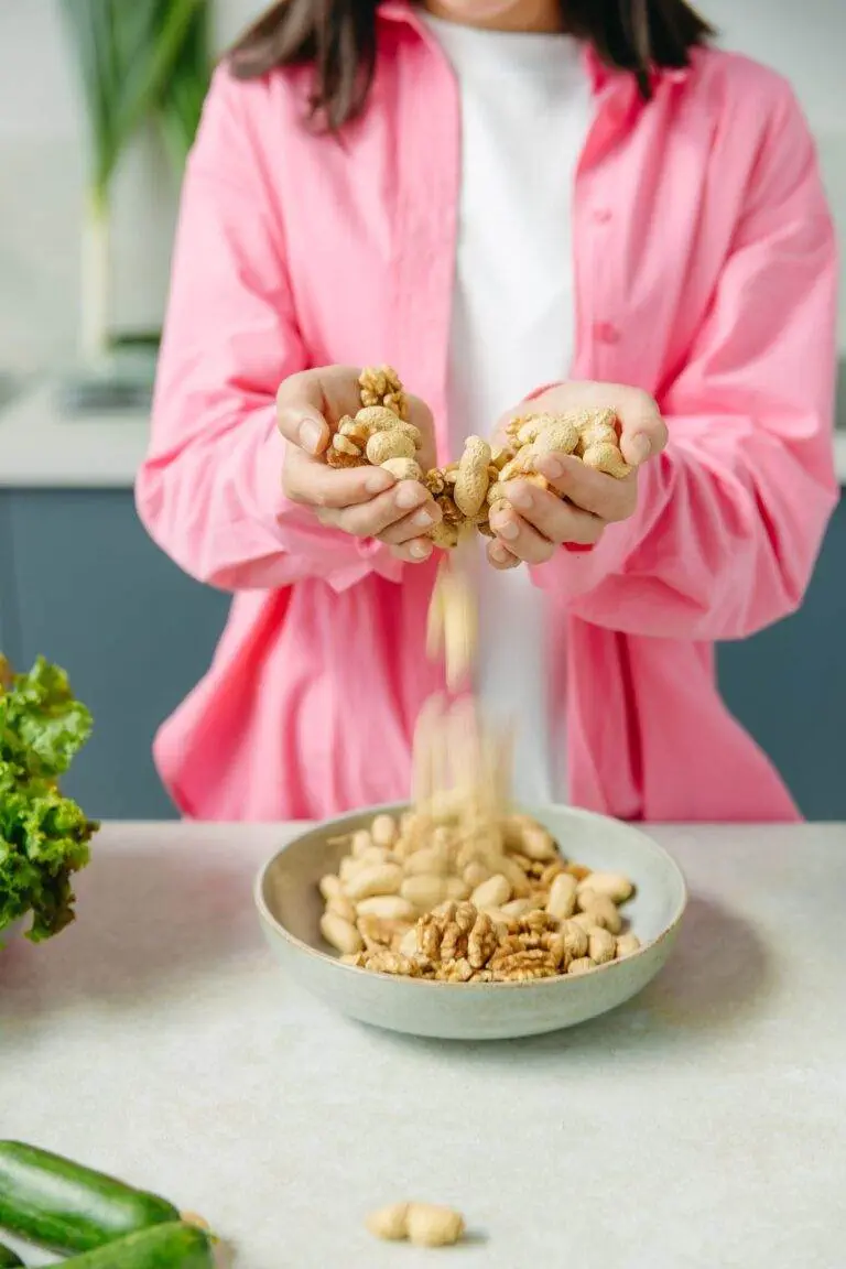 Woman Holding Peanuts